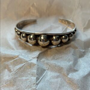 I Love This Bracelet! Sterling Ball Dot Cuff Bracelet
